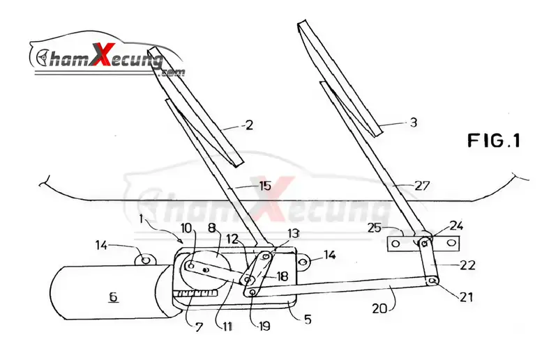 Hệ thống cần gạt nước là một trong những thiết bị điện trên Ô tô